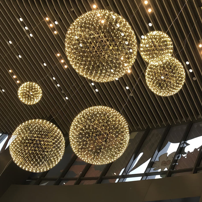 Gold Spark Ball Pendant Light.