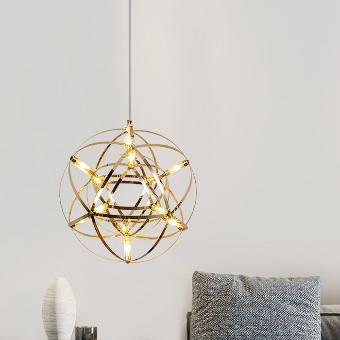 Gold Spark Ball Pendant Light