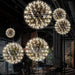 Gold Spark Ball Pendant Light.