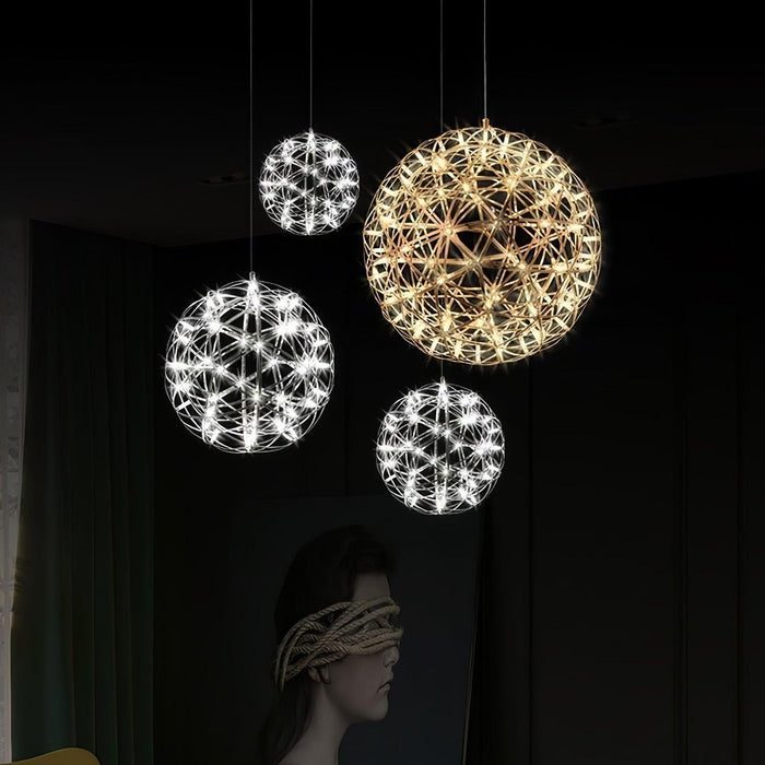 Gold Spark Ball Pendant Light-DWHOME