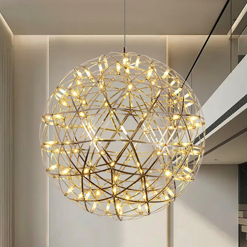 Pendentif boule étincelante dorée - DWHOME