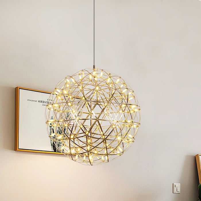 Gold Spark Ball Pendant Light.