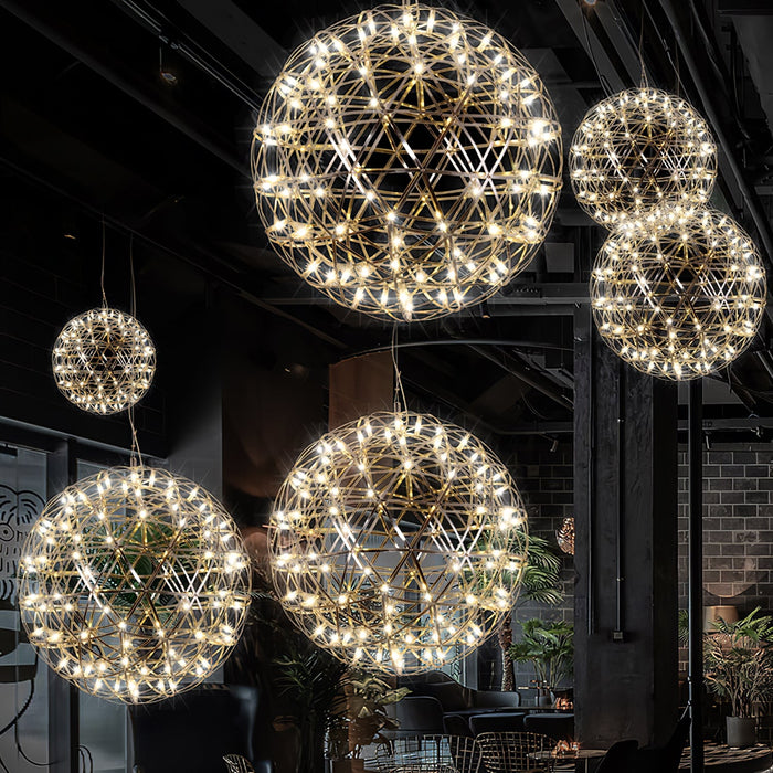 Silver Spark Ball Pendant Light.