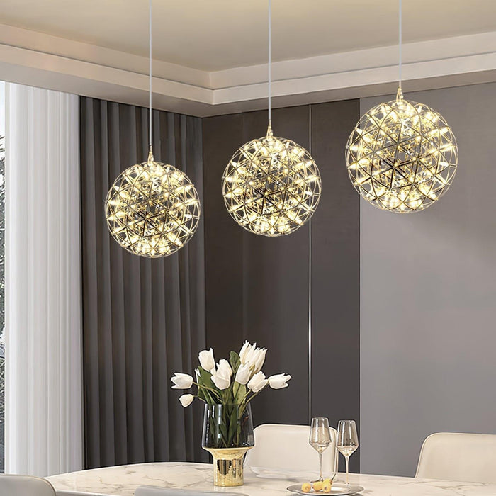 Gold Spark Ball Pendant Light-DWHOME