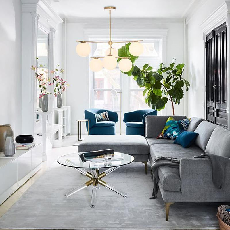 Sphere & Stem Chandelier-DWHOME