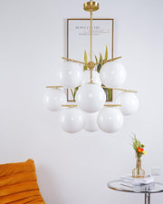 Sphere & Stem Chandelier-DWHOME