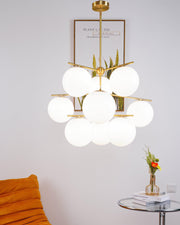 Sphere & Stem Chandelier-DWHOME