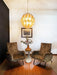 Spherical Murano Poliedri Amber Transparent Glass Chandelier-DWHOME
