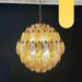 Spherical Murano Poliedri Amber Transparent Glass Chandelier-DWHOME
