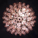 Spherical Murano Poliedri Pink Glass Chandelier-DWHOME