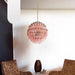 Spherical Murano Poliedri Pink Glass Chandelier-DWHOME