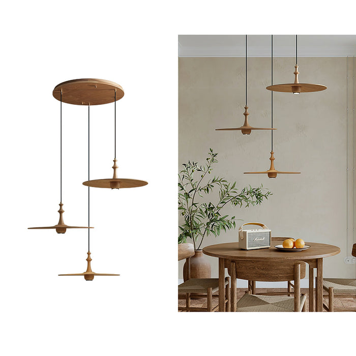 Spindle Disc Pendant Lamp