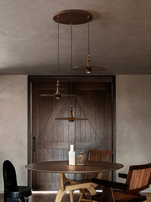 Spindle Disc Pendant Lamp.