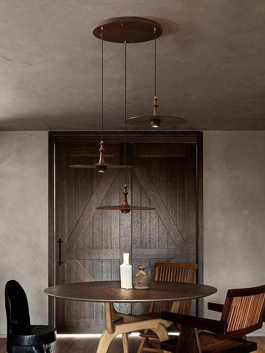 Spindle Disc Pendant Lamp-DWHOME