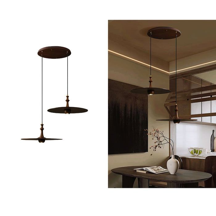 Spindle Disc Pendant Lamp