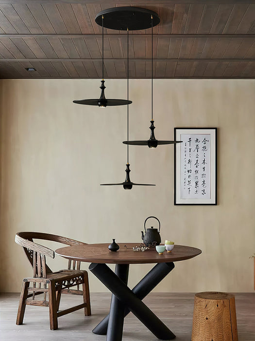 Spindle Disc Pendant Lamp.