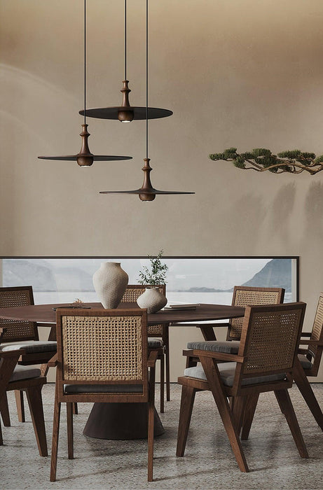 Spindle Disc Pendant Lamp-DWHOME