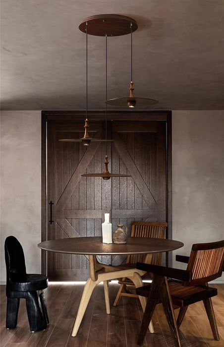 Spindle Disc Pendant Lamp-DWHOME