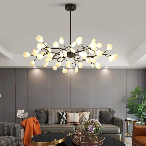 Sputnik Branch Firefly Chandelier Gold&Black.