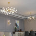 Sputnik Branch Firefly Chandelier Gold&Black.