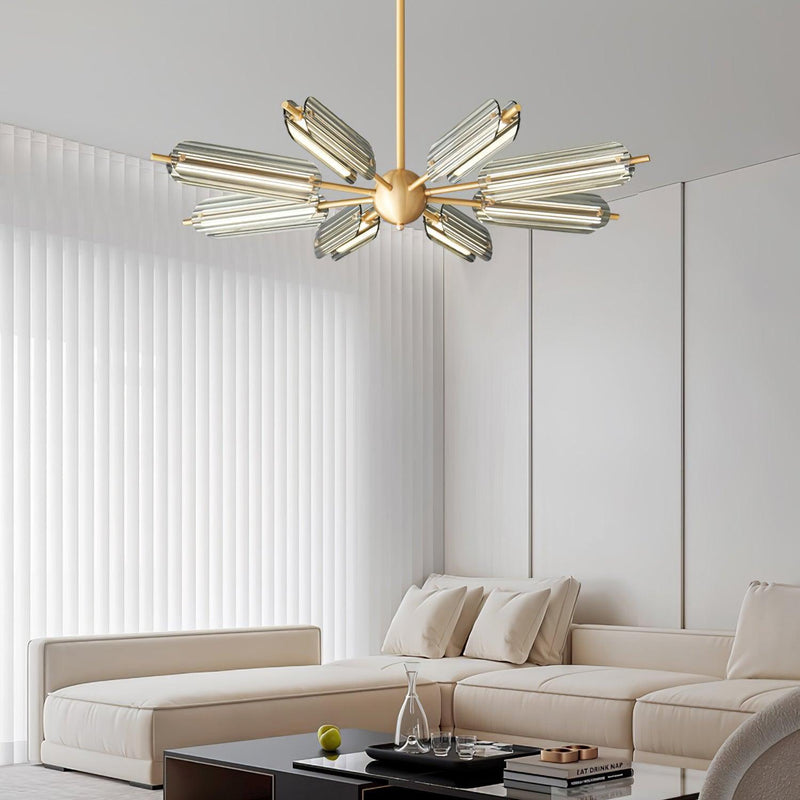 Sputnik Brass Chandelier-DWHOME