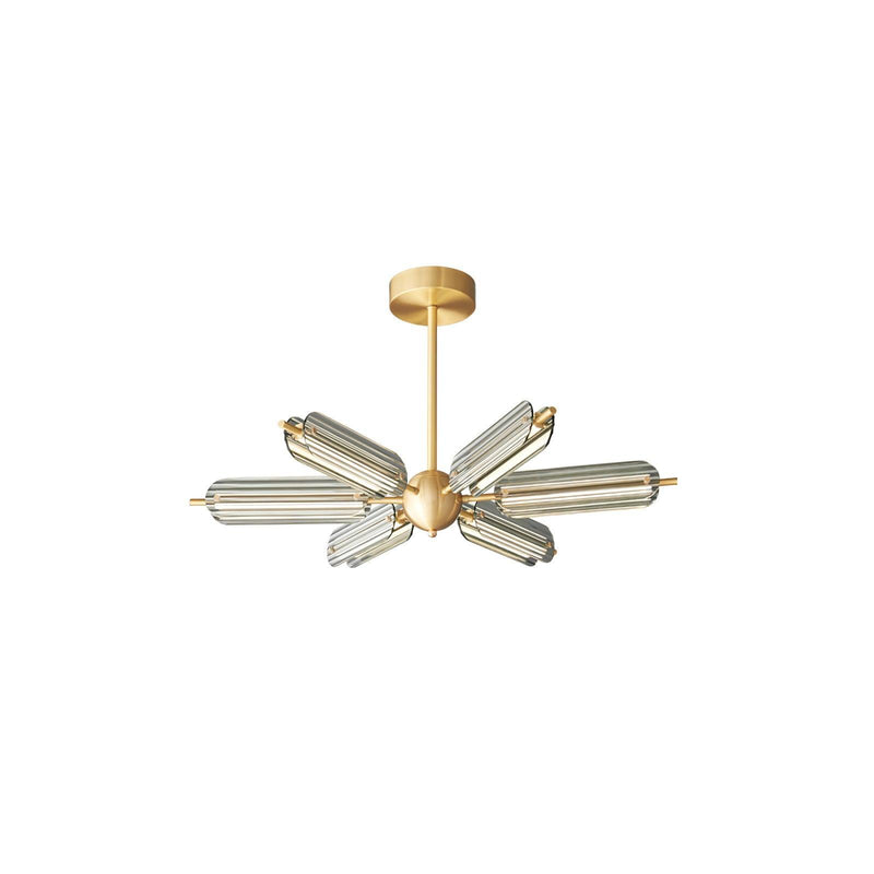 Sputnik Brass Chandelier-DWHOME