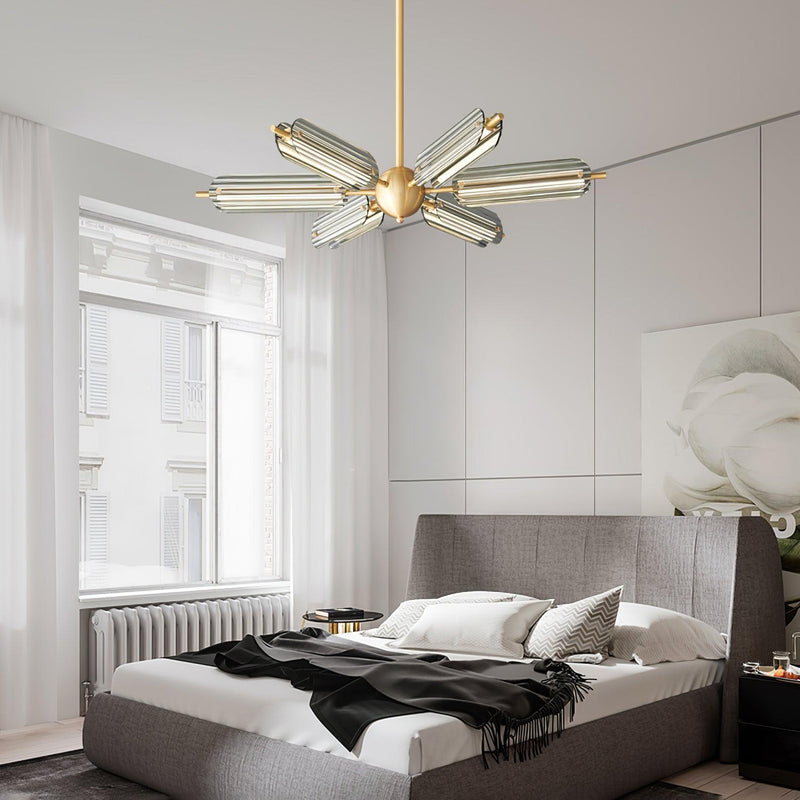 Sputnik Brass Chandelier-DWHOME