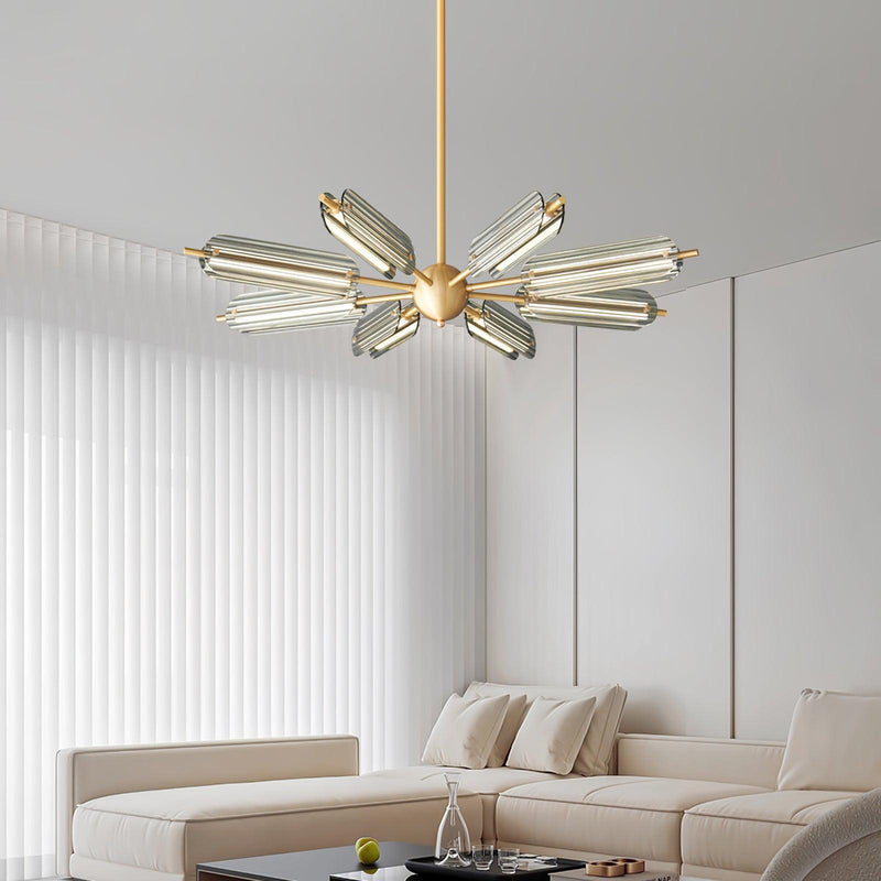 Sputnik Brass Chandelier-DWHOME