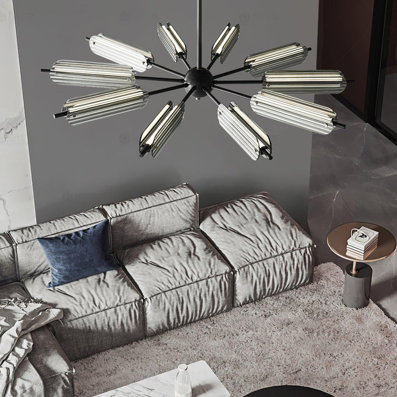 Sputnik Brass Chandelier-DWHOME