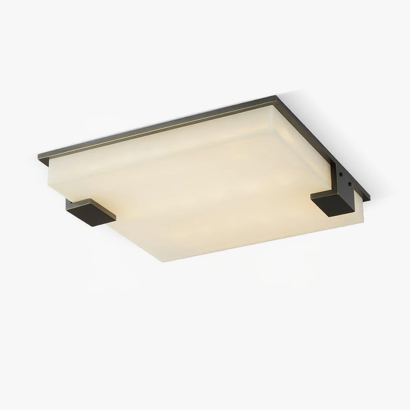 Square Alabaster Ceiling Lamp-DWHOME