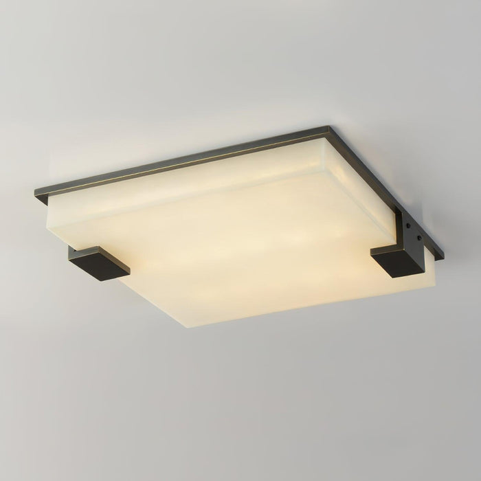 Square Alabaster Ceiling Lamp - DWHOME