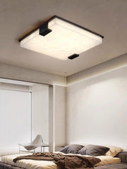 Square Alabaster Ceiling Lamp-DWHOME