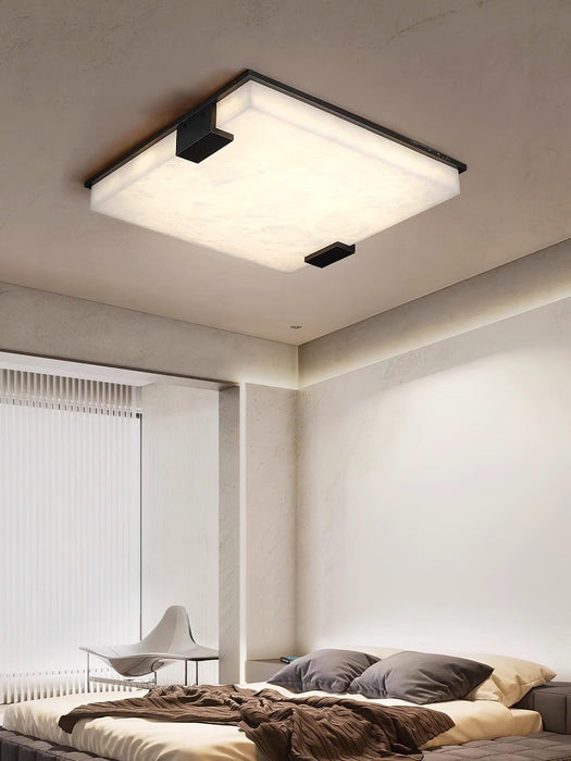 Square Alabaster Ceiling Lamp - DWHOME