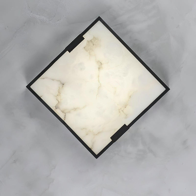 Square Alabaster Ceiling Lamp-DWHOME