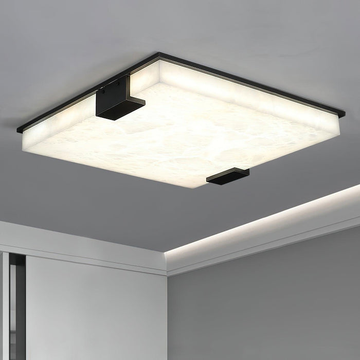 Square Alabaster Ceiling Lamp - DWHOME