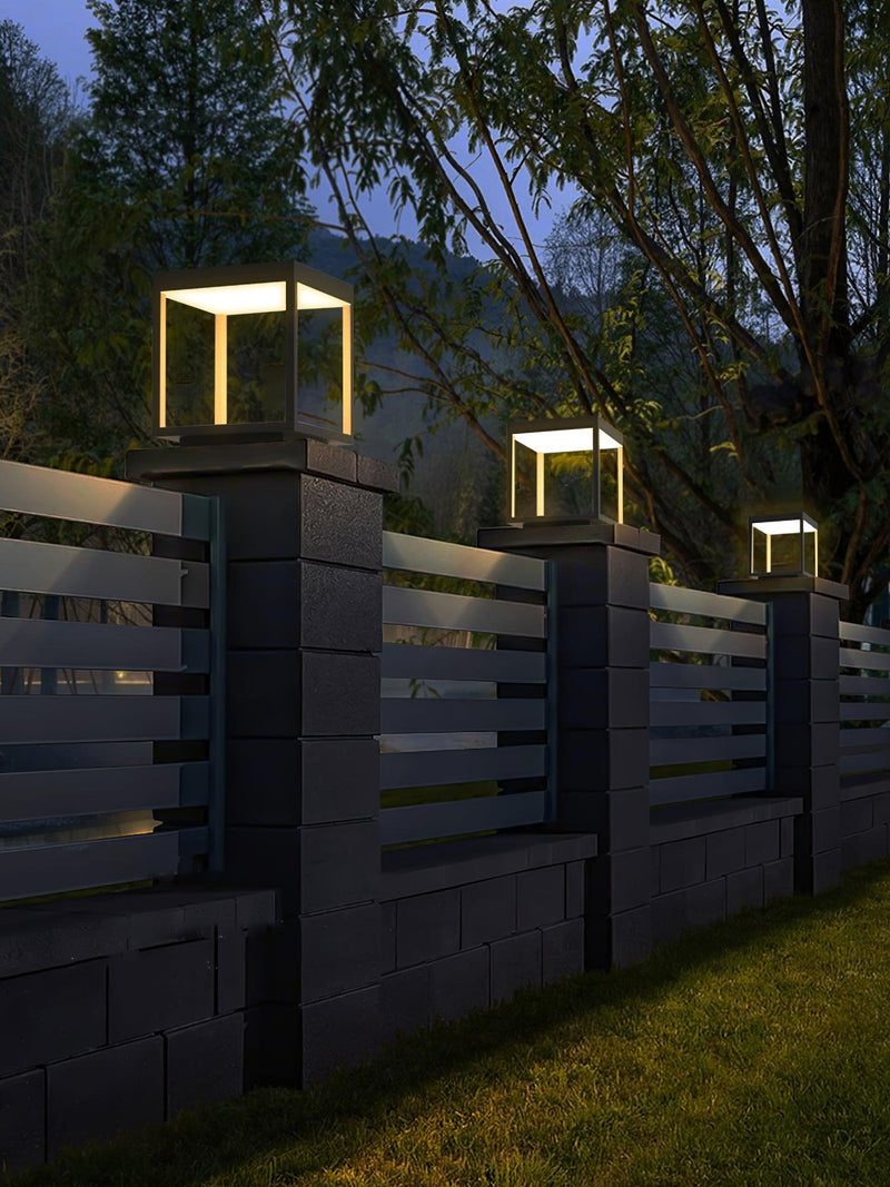 Square Frame Post Outdoor Light-DWHOME