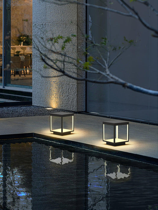Square Frame Post Outdoor Light-DWHOME