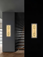 Square Alabaster Wall Lamp-DWHOME