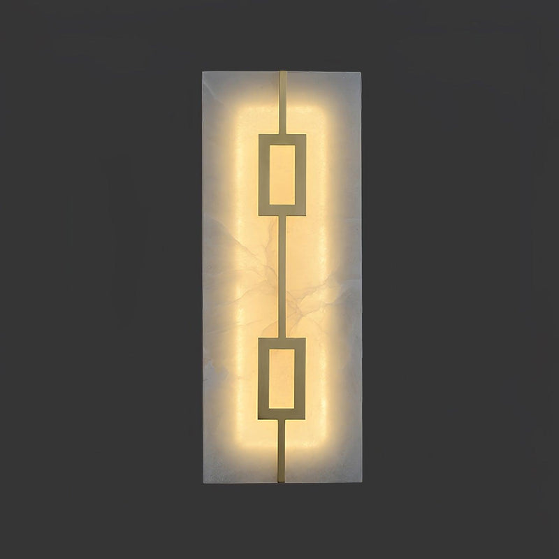 Square Alabaster Wall Lamp-DWHOME