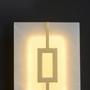 Square Alabaster Wall Lamp-DWHOME