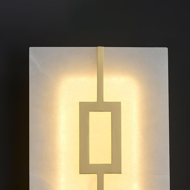 Square Alabaster Wall Lamp-DWHOME