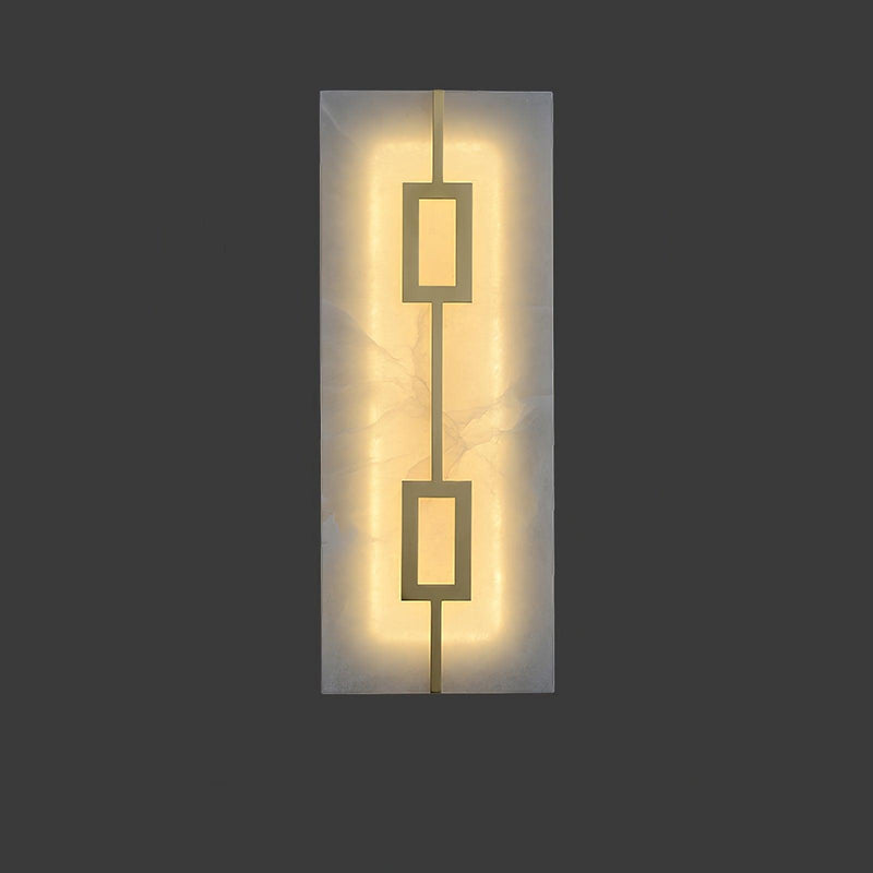 Square Alabaster Wall Lamp-DWHOME