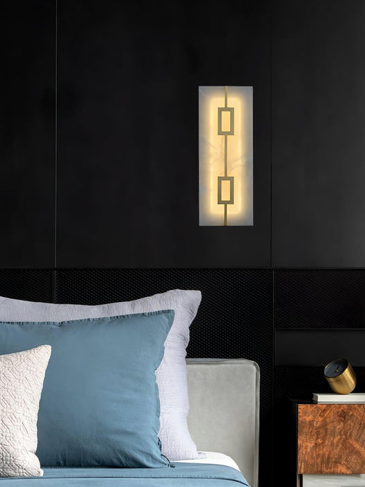 Square Alabaster Wall Lamp - DWHOME