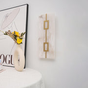 Square Alabaster Wall Lamp-DWHOME