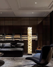Stacked Alabaster Squares Floor Lamp-DWHOME