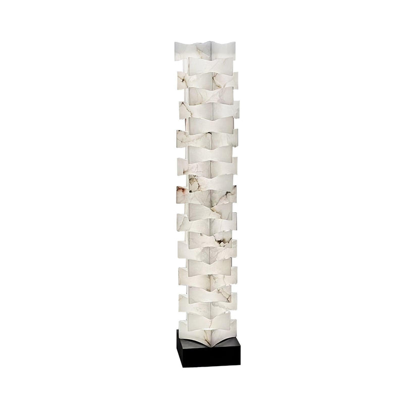 Stacked Alabaster Squares Floor Lamp-DWHOME