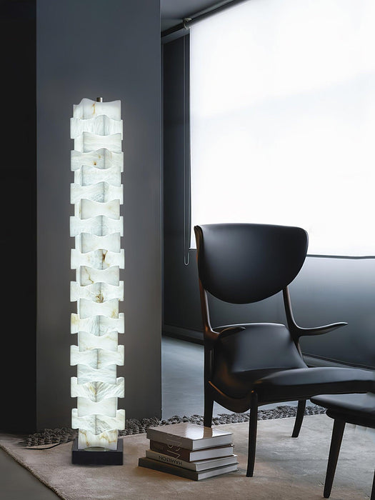 Stacked Alabaster Squares Floor Lamp - Vakkerlight