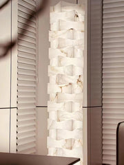 Stacked Alabaster Squares Floor Lamp-DWHOME