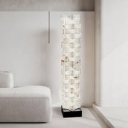 Stacked Alabaster Squares Floor Lamp-DWHOME