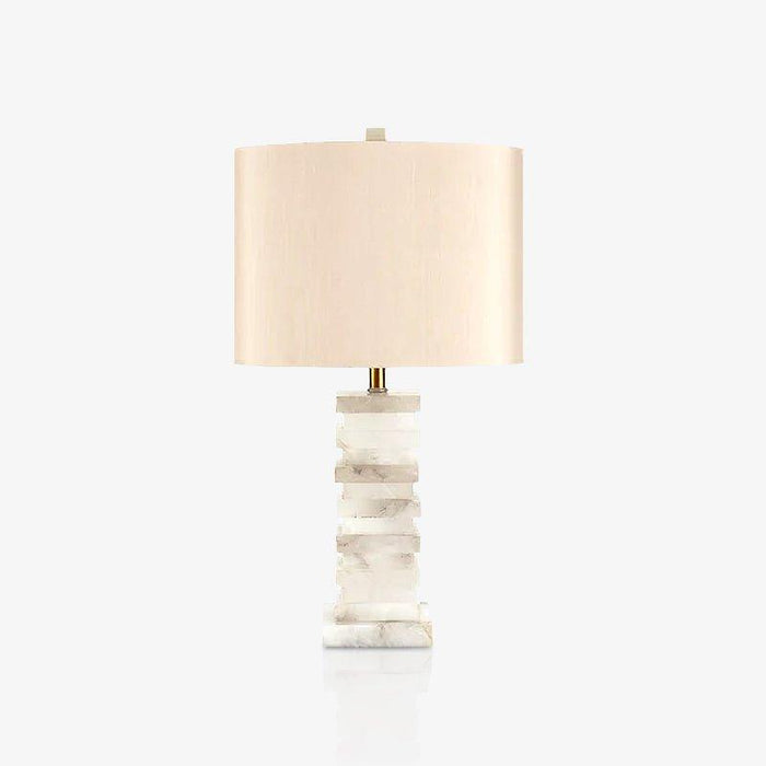 Stacked Alabaster Table Lamp-DWHOME
